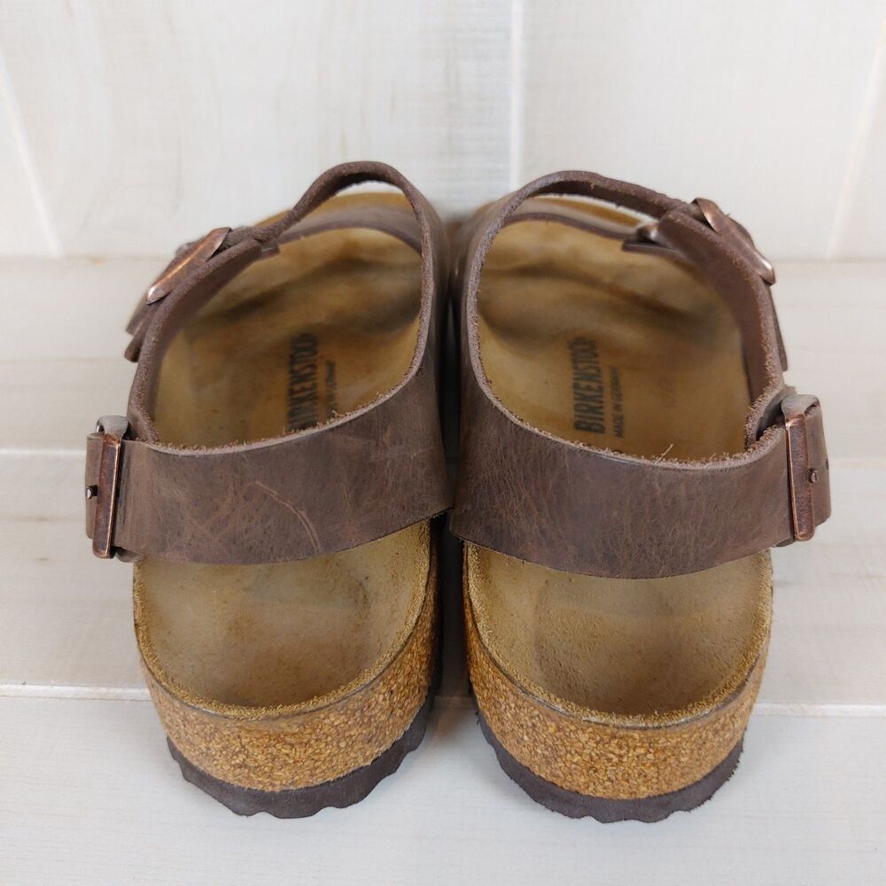 Birkenstock Milano Sandals Men's Size 10 Mocha Adjustable Straps - Picture 6 of 7